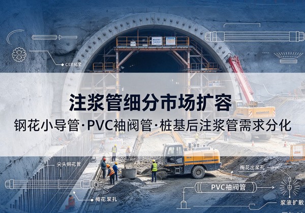 登封注浆管细分市场扩容，隧道钢花小导管、PVC 袖阀管、桩基后注浆管需求分化
